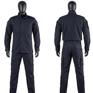 Uniforme de Seguridad Resistente de Polialgodón Ripstop de 210 GSM, Azul Marino, con Logotipo Personalizado Bordado, Conjunto de Uniforme de Guardia - Product Image 2