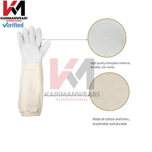 Guantes de Apicultura Premium, Guantes de Cuero Resistentes a Picaduras de Abeja con Manga Larga Protectora para Apicultura Comercial y Doméstica - Product Image 3