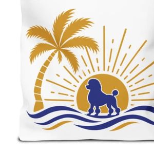 Pretty Poodle Graphic <b>Tote</b> Bag Large Capacity Women Shoulder Carry Bag Durable Casual Shopping <b>Book</b> Bag Custom Wholesale - Product Image 6