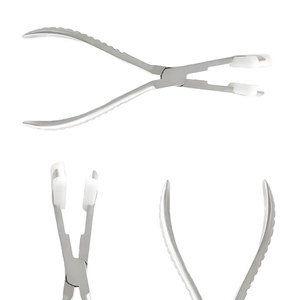 Pince professionnelle pour extensions de cheveux à clipser, pour une application et un retrait de précision, outils d'extension de cheveux argentés de haute qualité - Product Image 5