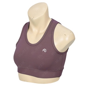 <b>Ladies</b> Sports Bras Large Breasts Running Yoga Shockproof Bra Top Breathable Wireless Gathering <b>Elastic</b> Waist Solid Four-Way - Product Image 1