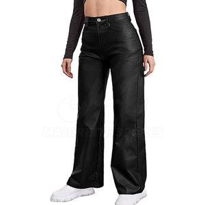 Made In Best Material Women Leather Pants Durable And Comfortable Soft Genuine Leather Stylish Design For Casual Wear - Product Image 5