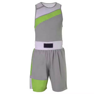 Uniforme de boxeo profesional personalizado, conjunto de chaleco y pantalones cortos de boxeo con estampado personalizado en un estilo único y la mejor calidad - Product Image 2