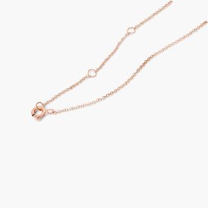 Collier en diamant de laboratoire certifié IGI Lucky Clover, pendentif floral en or rose 14 carats, luxe minimaliste, idéal pour les fêtes et les mariages - Product Image 3