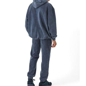 Conjunto de Sudadera con Capucha y Pantalones Deportivos para Hombre, 100% Algodón, Lavado Ácido Vintage, Personalizable, con Cordón Ajustable, de Transpirabilidad Superior y en Varias Tallas - Product Image 6