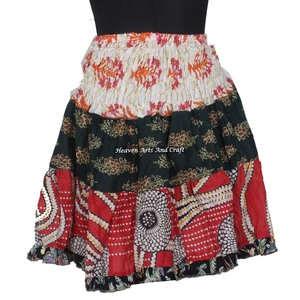 Best 2026 Mini <b>Skirt</b> Ladies Cotton Mini <b>Skirt</b> Vintage Beautiful Women Cotton Patch Work Mini <b>Skirt</b> Vintage Indian Boho Hippie - Product Image 3