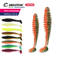 Señuelo de Plástico Suave con Cola en T de 8 Colores, 65mm 80mm 2.6g 4.7g, Señuelo de PVC Suave con Cola en T para Lubina y Lucioperca, Directo de Fábrica