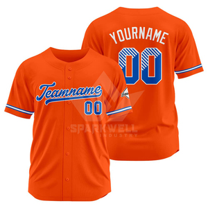 Maillot de baseball personnalisé à manches courtes, boutonné sur le devant, anti-humidité, imprimé par sublimation, unisexe, pour adulte, uniforme d'équipe, coupe classique - Product Image 4