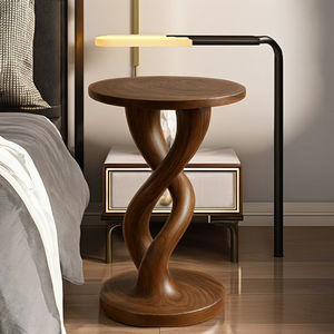 Mesitas de noche de madera maciza hechas a mano con diseño único para sala de estar, dormitorio, hotel o apartamento, hechas en Vietnam - Product Image 4