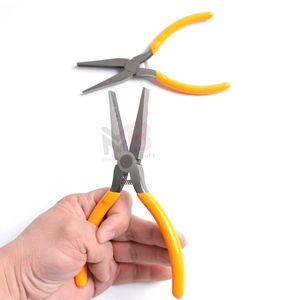 Pince à extensions capillaires professionnelle à manche orange pour l'installation et le retrait des extensions à pointe plate - Product Image 4