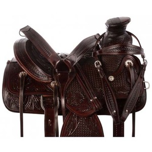 Y & Z ชุดอานม้าหนังแท้พรีเมี่ยมแบบตะวันตกสำหรับที่นั่งขนาด14 "-18" มีให้เลือกหลายสี - Product Image 3