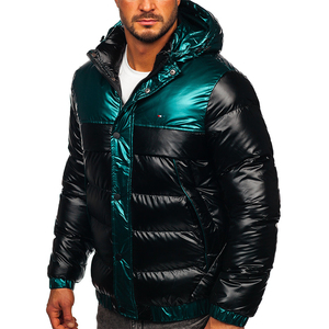 Veste matelassée thermique d'hiver personnalisée pour homme, imperméable, à capuche, en toile réversible, écologique, séchage rapide, pour l'extérieur - Product Image 6