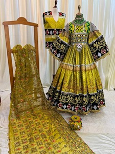 Afghan Kuchi <b>Dress</b> Handcrafted Traditional Look for <b>Weddings</b> Celebrations <b>Long</b> <b>Sleeve</b> Embroidered Frock Women Casual <b>Dresses</b> - Product Image 5