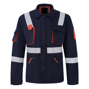 Ensemble veste et pantalon de travail haute visibilité pour hommes, réfléchissant, en coton, pour usage industriel et de construction - Product Image 5