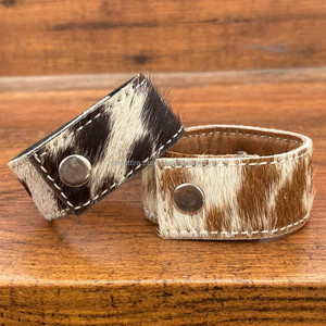 New Turquoise Stone and Genuine Leather Cowhide <b>Cuff</b> Bracelet Western Jewelry Adjustable Snap <b>Hair</b> on Hide <b>Cuff</b> Women's Bracelet - Product Image 6