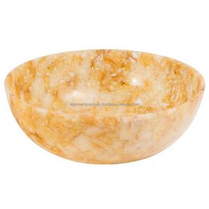 Bols en résine jaune polie écologique-Design de luxe économique pour les hôtels, les restaurants et les fêtes - Product Image 1