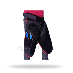 <b>Black</b> Suede Leather Farrier <b>Apron</b> Horse Hoof Trimming <b>Apron</b> Split Leg Farrier Chaps with Tool Pockets - Product Image 5