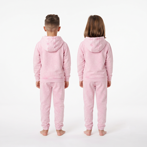 Custom Printed Kids Acid Wash Half Zip <b>Hoodie</b> Tracksuit Regular Fit Cotton Jogger Set Unisex Casual Sportswear - Product Image 6