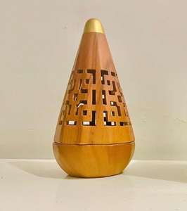 Quemador de Incienso Estilo Árabe, Chapado en Oro, Base Negra, Ecológico, Hecho a Mano, Fragancia Duradera para Habitaciones, Incienso de Almizcle - Product Image 5