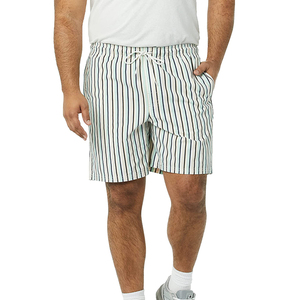 Men Striped Cotton Bermuda Shorts With Drawstring Waist And Pockets Casual Style Mid Rise Fit - Product Image 5