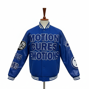 Dopest quality custom embossed embriodry logo varisty <b>jacket</b> for men with <b>leather</b> sleeves in multi colors - Product Image 4