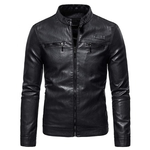 Chaqueta de Motociclista de Cuero, Corte Ajustado, Invierno, con Cierre, Talla Personalizada, Proveedor Mayorista OEM ODM - Product Image 3