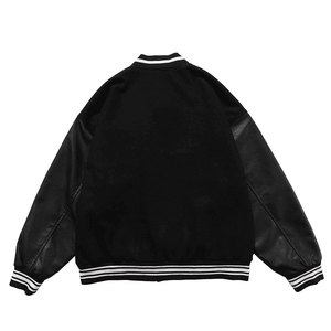 Veste de style universitaire moderne inspirée du patchwork, avec des détails raffinés, veste d'hiver pour homme - Product Image 2