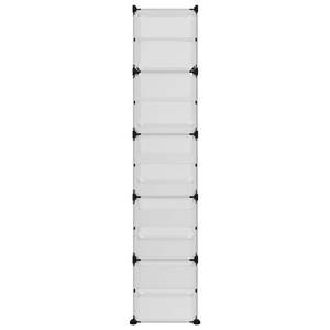 Étagère à chaussures en plastique PP transparent avec structure en acier, 60,4 pouces de hauteur, empilable, pour garage - Product Image 4