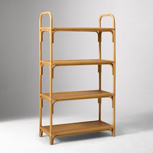 Estante de exhibición rústico de ratán para niños, estantería tejida para libros, mueble decorativo para cuarto de niños, perfecto para la decoración de la sala de juegos. - Product Image 1