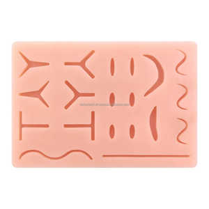 Almohadilla de sutura certificada por la CE con sensación de piel realista Fuente de alimentación manual Etiqueta privada OEM disponible Kit de sutura para estudiantes de medicina - Product Image 1