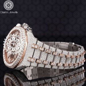 Charm_Jewells Women's Luxury Stainless Steel Watch 38mm Round Case Analog Mechanical <b>Chronograph</b> Sapphire Crystal Folding Clasp - Product Image 2