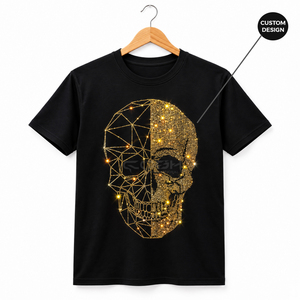 Cosh International OEM ODM Custom Luxury Crystal <b>Skull</b> Print <b>T</b> <b>Shirt</b> Soft Cotton Streetwear <b>T</b> <b>Shirt</b> for Men and <b>Women</b> - Product Image 1