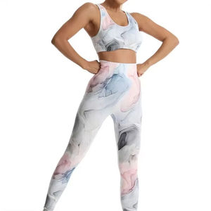 Ensemble de yoga pour femmes sur mesure OEM - Haute qualité, 2 pièces, respirant, en spandex/coton - Product Image 3