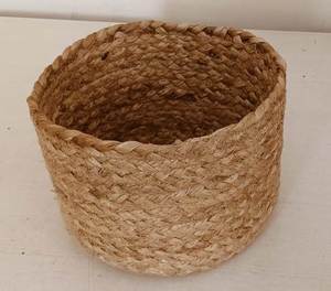 Panier de rangement en jonc de mer tressé à la main avec couvercle, faible MOQ, organisateur décoratif en herbe de jute tressée avec poignée, décoration naturelle pour la maison, OEM ODM - Product Image 6