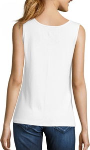 Women's Pink 100% Cotton Eco-Friendly Breathable Scoop Neck Knitted Tank <b>Top</b> Casual Solid Color Regular Length Sleeveless - Product Image 6