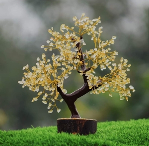 2025 Fashion Home Decor Carved Precious Multi-Color Quartz <b>Crystal</b> Money Tree Gemstone Christmas Ball Theme Flower Pot for Gifts - Product Image 1