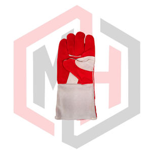 Gants de soudage en cuir rouge, résistants aux déchirures, ignifuges, anti-chaleur, anti-coupures, antidérapants, sans silicone, 14 pouces, pour soudeurs, travaux de barbecue, TIG - Product Image 2
