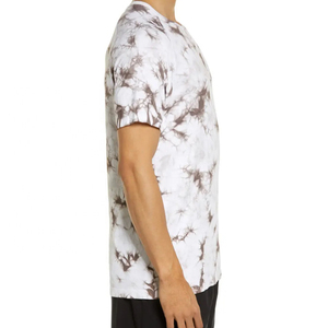 Camiseta de Manga Corta con Tie-Dye para Hombre, con Logotipo y Diseño Personalizados, Cuello Redondo, Informal, Tejida, Corte Regular, Estampada, Marrón y Negro 2026 - Product Image 5