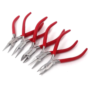 Hair Extensions Tools Clamp Pliers <b>Needle</b> Red Handle Kit for Micro Ring Link <b>Bead</b> Human Hair Extensions Polished Steel - Product Image 3