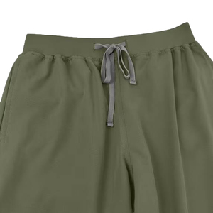 Ensemble infirmier femme dernière mode, haut à manches courtes et pantalon, vert olive, uniforme d'hôpital, tissu coton et polyester - Product Image 3