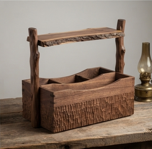 Organizadores de Utensilios de Cocina, Porta Utensilios de Madera, Cesta de Madera a Precio Accesible - Product Image 1