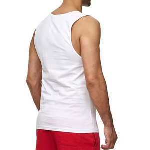 Débardeur Homme Color Block Col Rond Tricoté Uni Respirant Séchage Rapide Décontracté Sportif Coupe Ajustée Entraînement 100% Coton Logo Avant - Product Image 1