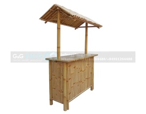 ชุดบาร์ทิกิไม้ไผ่พร้อมเก้าอี้2ตัวสำหรับสนามหลังบ้านชายหาดกลางแจ้งเฟอร์นิเจอร์บาร์ - Product Image 4