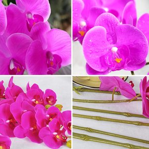 THAF-021 Orquídea Phalaenopsis Artificial Realista, Resistente al Agua, de Larga Duración, con Tacto Natural, para Decoración del Hogar, Graduación - Product Image 5