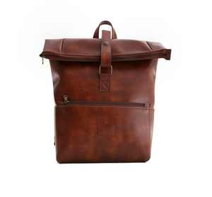 Mochila de Piel Auténtica con Parte Superior Enrollable, Diseño Personalizado, Mochila de Viaje de Piel de Vaca, Bolsa de Lujo para Portátil para Hombre, Personalizada LTBP-0093 - Product Image 1