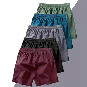 Shorts de algodón personalizados para hombre, estilo vintage casual, de color sólido, con efecto desgastado. - Product Image 2