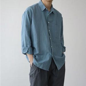 Summer Men's <b>White</b> <b>Shirt</b> Long-sleeved Breasted Knitted Non-iron Business Professional <b>Work</b> Collared Clothing Casual <b>Shirts</b> - Product Image 2