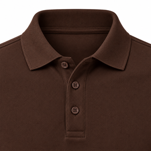 <b>Men's</b> Long Sleeve <b>Polo</b> <b>Shirt</b> <b>Red</b> Solid Color Button Collar Casual Top 100% Cotton jersey 220 GSM - Product Image 6