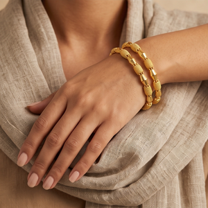 Divyoro Gold Plated <b>Copper</b> Alloy Bangles <b>Bracelets</b> Classic Women's Jewelry Mesh Pattern Party Gift Occasions All Religious Types - Product Image 3