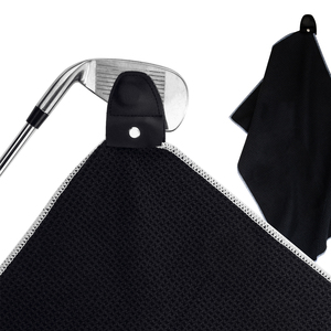 Serviettes de golf en tissu doux fabriquées en usine, en gros, avec logo personnalisé, serviettes de sport de luxe douces, faible MOQ. - Product Image 2